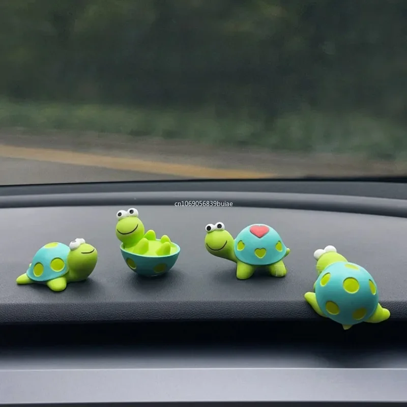 

1Pcs Car Turtle Ornament Car Dashboard Rearview Mirror Cartoon Resin Animal Ornaments Mini Turtle DIY Decoration Accessories
