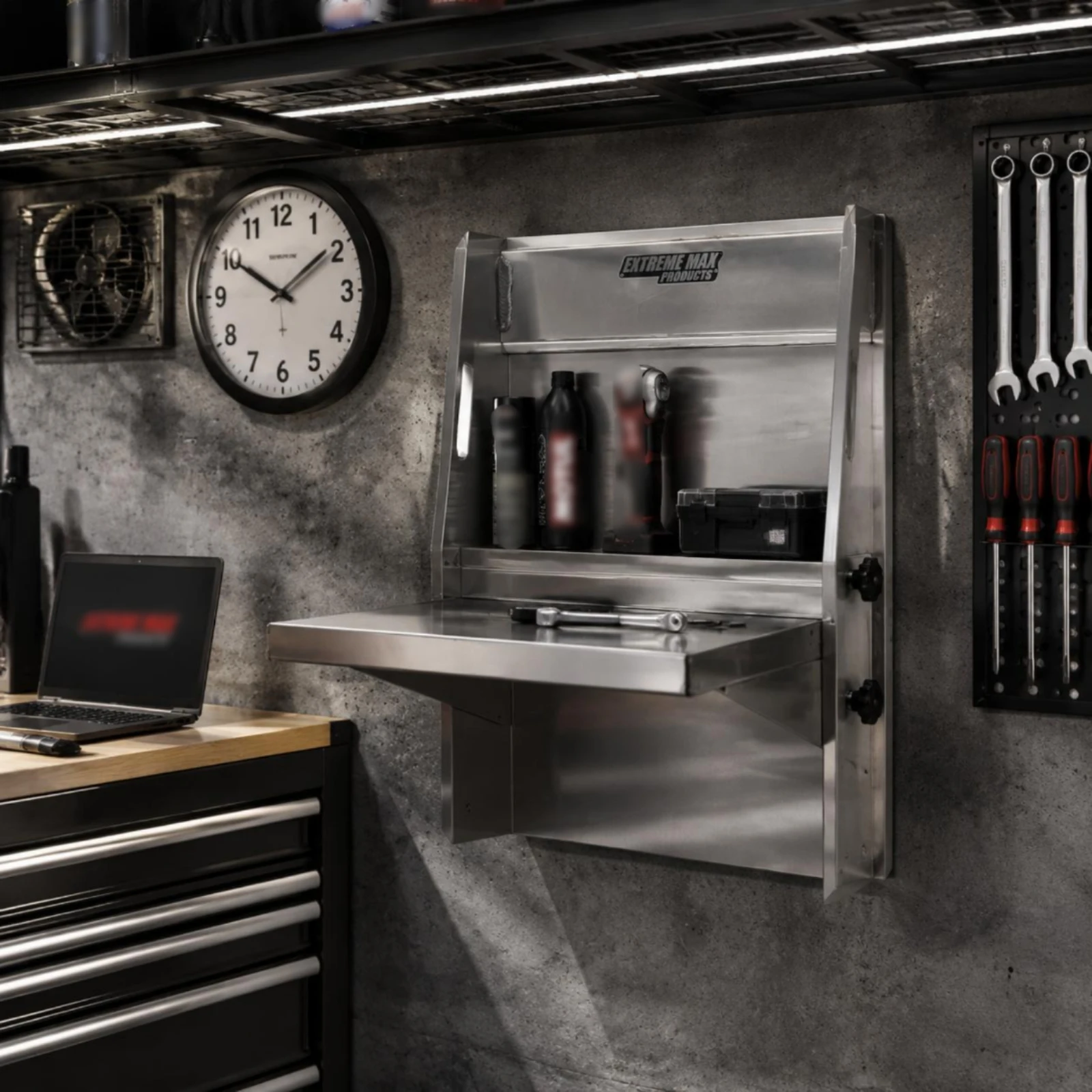 Workbench Cabinet Hinged Front Panel Paper Towel Holder Cabinet Paper Towel Holder Shelf Compact Space-Saving for Workshop