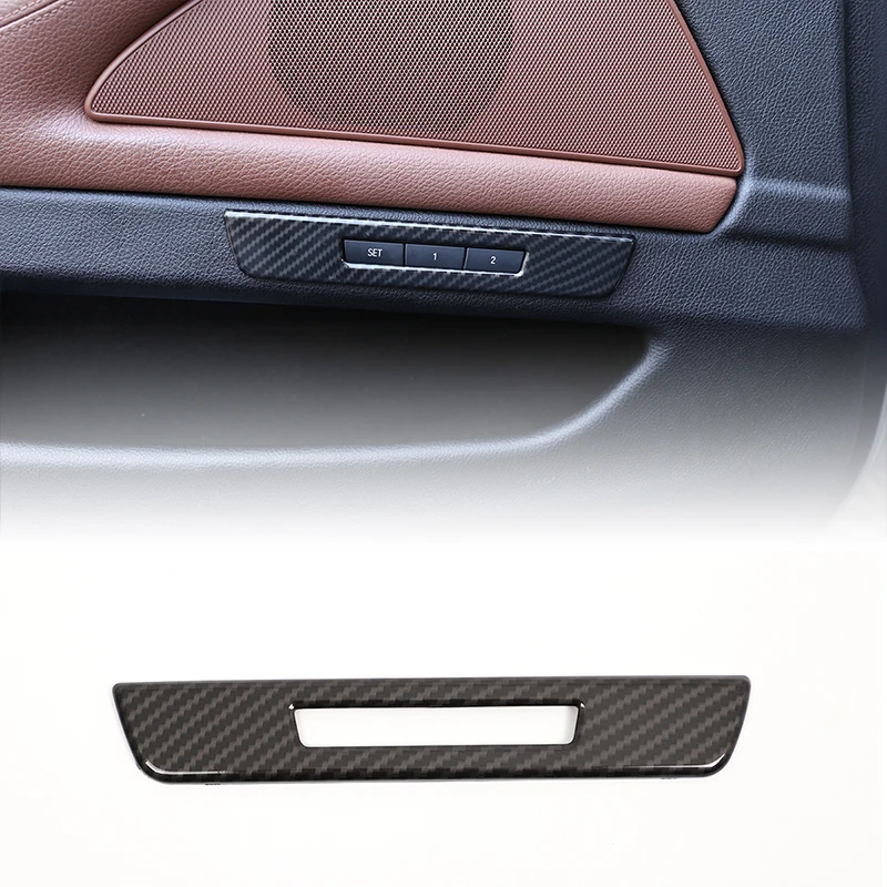 

ABS Carbon Fiber Texture Seat Memory Frame Panel Trim Decorative Cover For BMW 5 Series GT F10 F18 2011-2017 Car Accessories