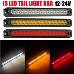 1PCS 15 LED Universal Trailer Light Bar 12-24V Brake Light with Sequential Flow Signal Turn Signal Lights for Truck Pickup Boat