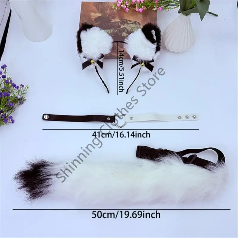 M68A CATS COSTUMES WOFF CATS FOXES TAIL CATS EAR HEART HEART NECKLACE CLACLACE COMPLIS