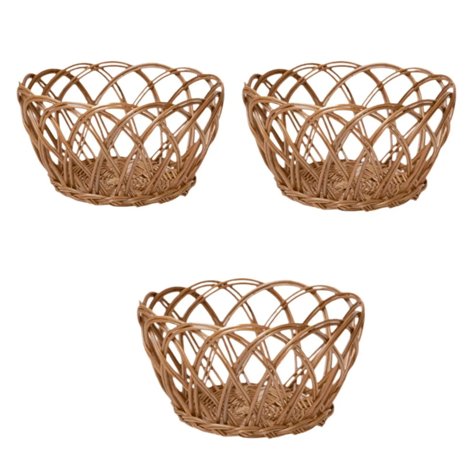 Rattan Basket Container Food Storage Bowls Reusable Multipurpose Space Saving Onion Basket for Sundries Craft Room Garlic Garden