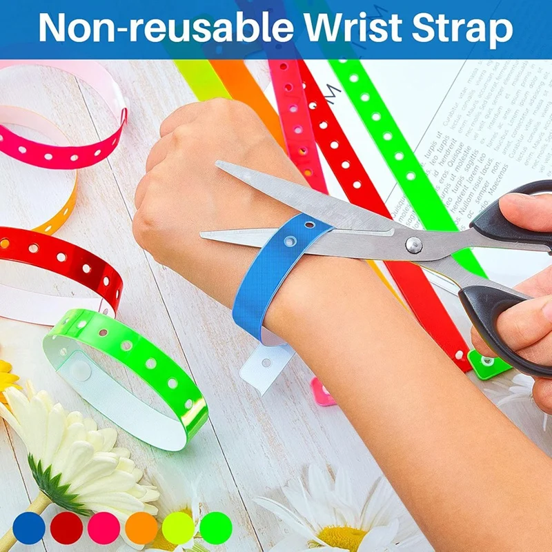 

48Pcs Vinyl Wristbands Plastic Event Wristbands Colorful Wristbands For Events Concert Carnival Nightclub, Multicolor