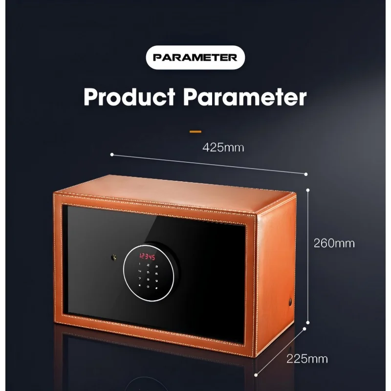 Uhrenbeweger aus orangefarbenem Mikrofaserleder, Touchscreen, LCD-Licht