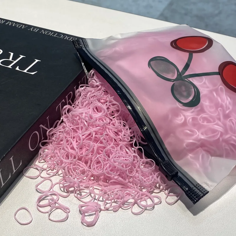 2000 Stück Einweg gummibänder Baby Haar elastische haargummi mädchen Pferdes chwanz Haar gummi Kinder Haarschmuck – Detail 10