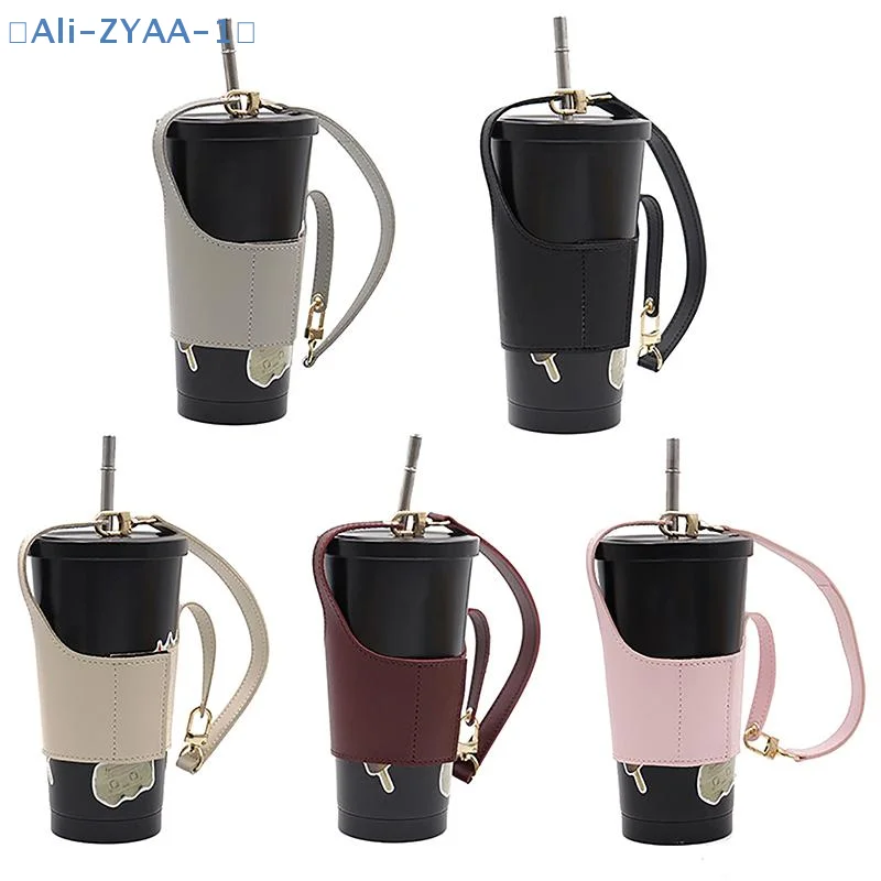 【ZYAA-1】Leder-Becherhülle, tragbare Wasserflaschentasche, Leder-Trageriemen, isolierende Becher, Teetassen, Zubehör