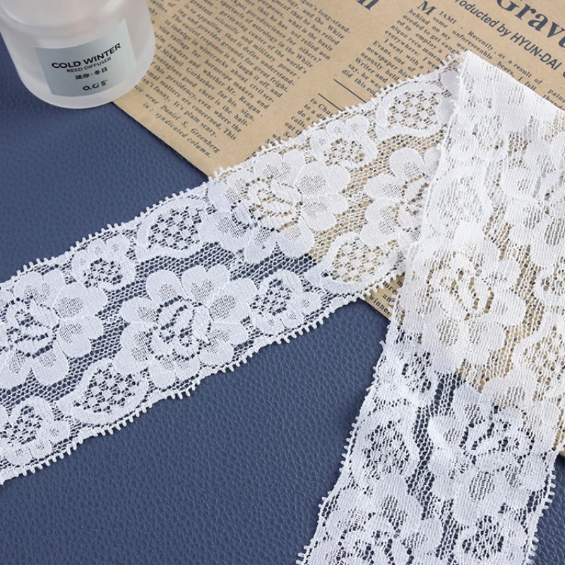 5-7cm Lace Fabric 5 Yards White Lace Trim Ribbon Embroidery Fabric Eyelet Lace Trim Lace Applique Wedding Dress African Lace