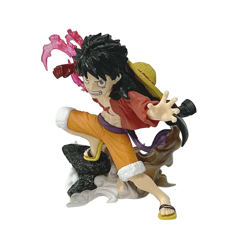 10 cm One Piece Ruffy Figuren Monkey D. Ruffy Flowing Cherry Actionfiguren PVC Anime Collection Modell Puppenspielzeug Kindergeburtstagsgeschenk