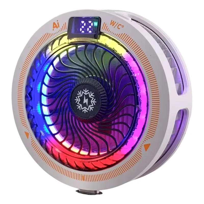 TH25 Pro 23W Semiconductor Phone Cooler,9V Fast Ice Cooling AI Temp Control Magnetic Clip 2 in 1 RGB Light Silent Radiator