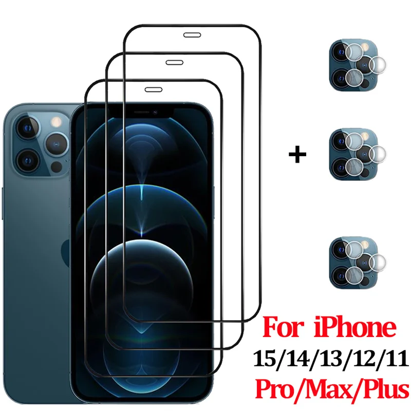 защитное стекло на iPhone 16 15 14 13 12 11 Pro Max защитная пленка для экрана айфон 14 про макс Glass Apple 15 Plus 13 Mini