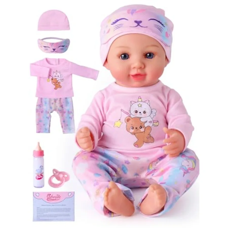 New product tasting price 2 Inch Baby Doll, Realistic Full Vinyl Baby Doll Set with Accessories, Small Baby Doll Toys for Girls