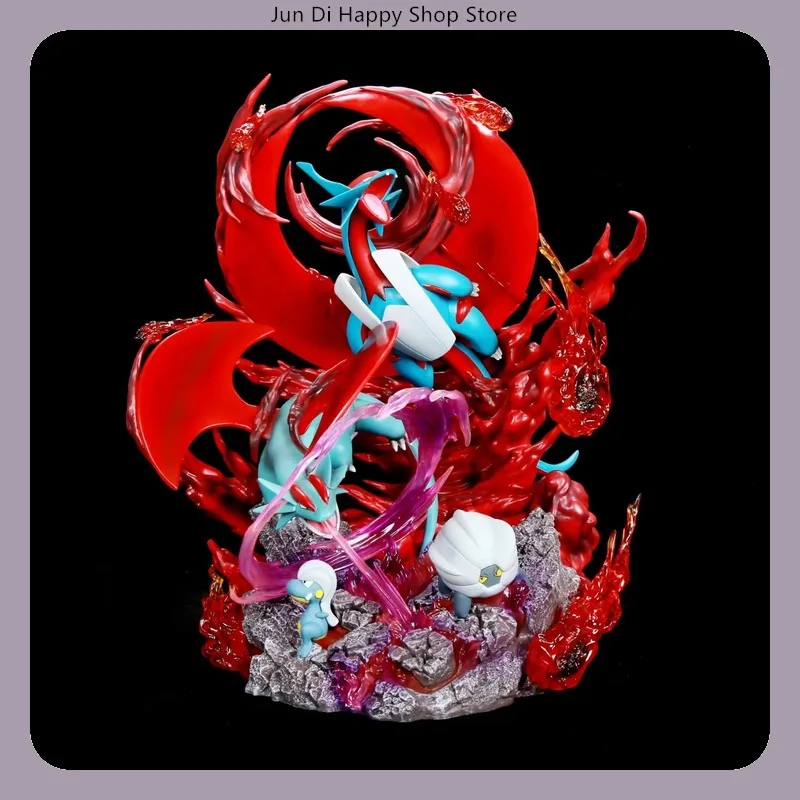 

36cm Salamence Glow Version Scene Anime Figure Model Statue Collection Desktop Decoration Ornament Toys Gifts