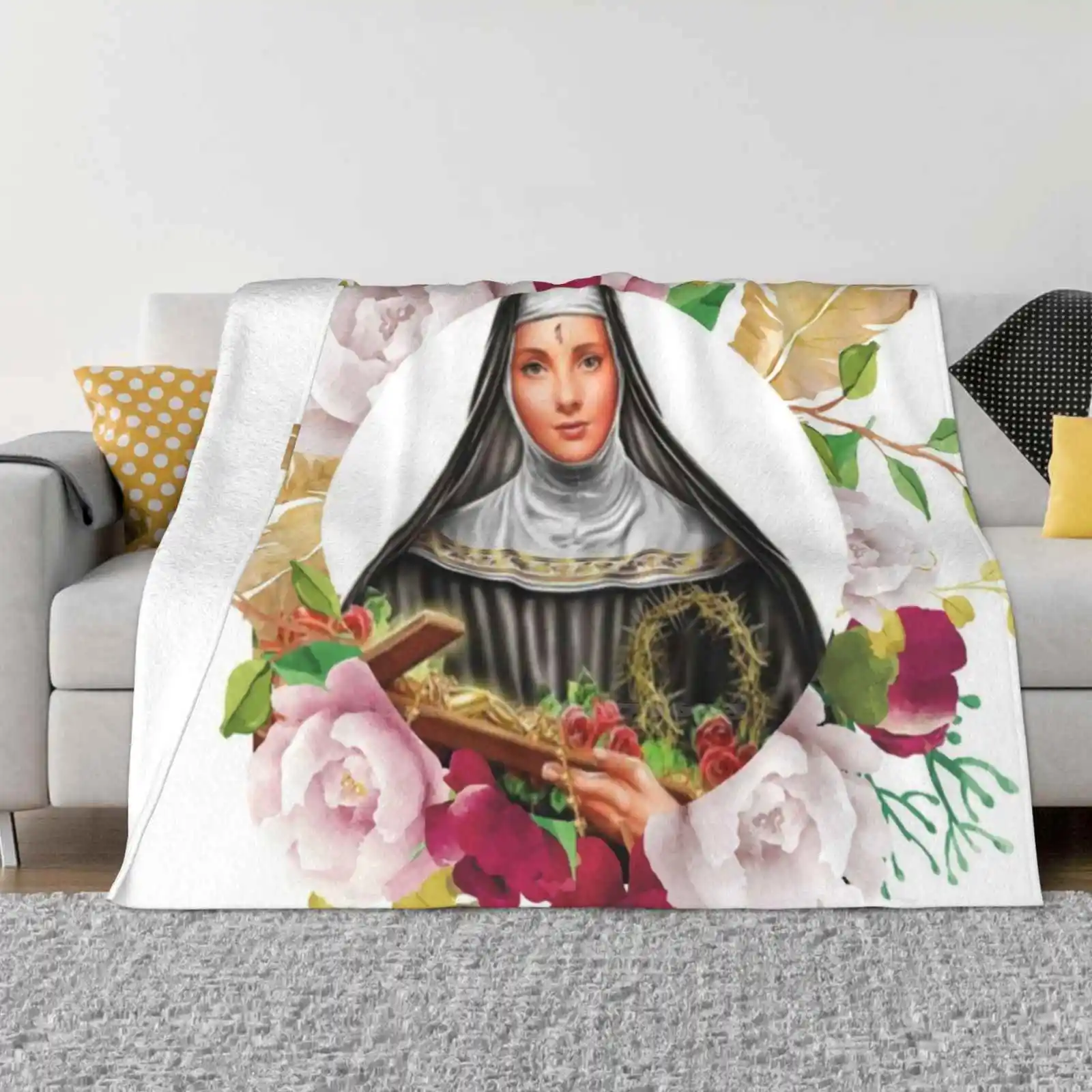 

Saint Rita Of Cascia / Catholic Art / Religious Artworks Fashion Soft Warm Flannel Blanket Saints Saint Rita Of Cascia St Rita