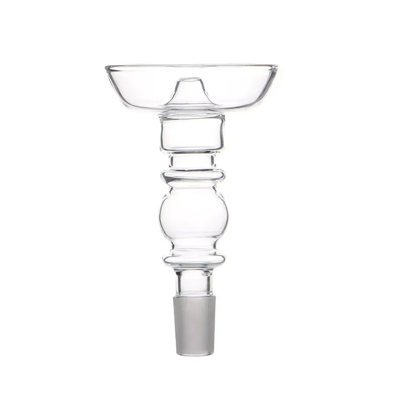 Handmade Universal Heat Resistant Glass Bowl for Shisha Hookah 18.8mm Male Joint Chicha Head Accessory Efficient Heat Management