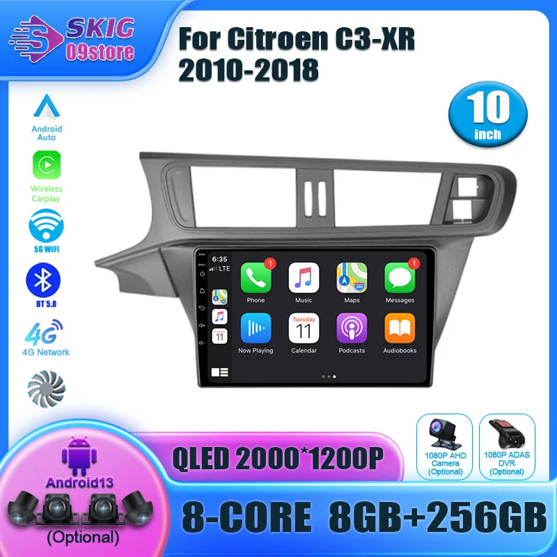 

Android 14 For Citroen C3 - XR 2010-2018 Car Auto Carplay Radio Screen Stereo Multimedia Player 4G WIFI GPS Navigation Head Unit