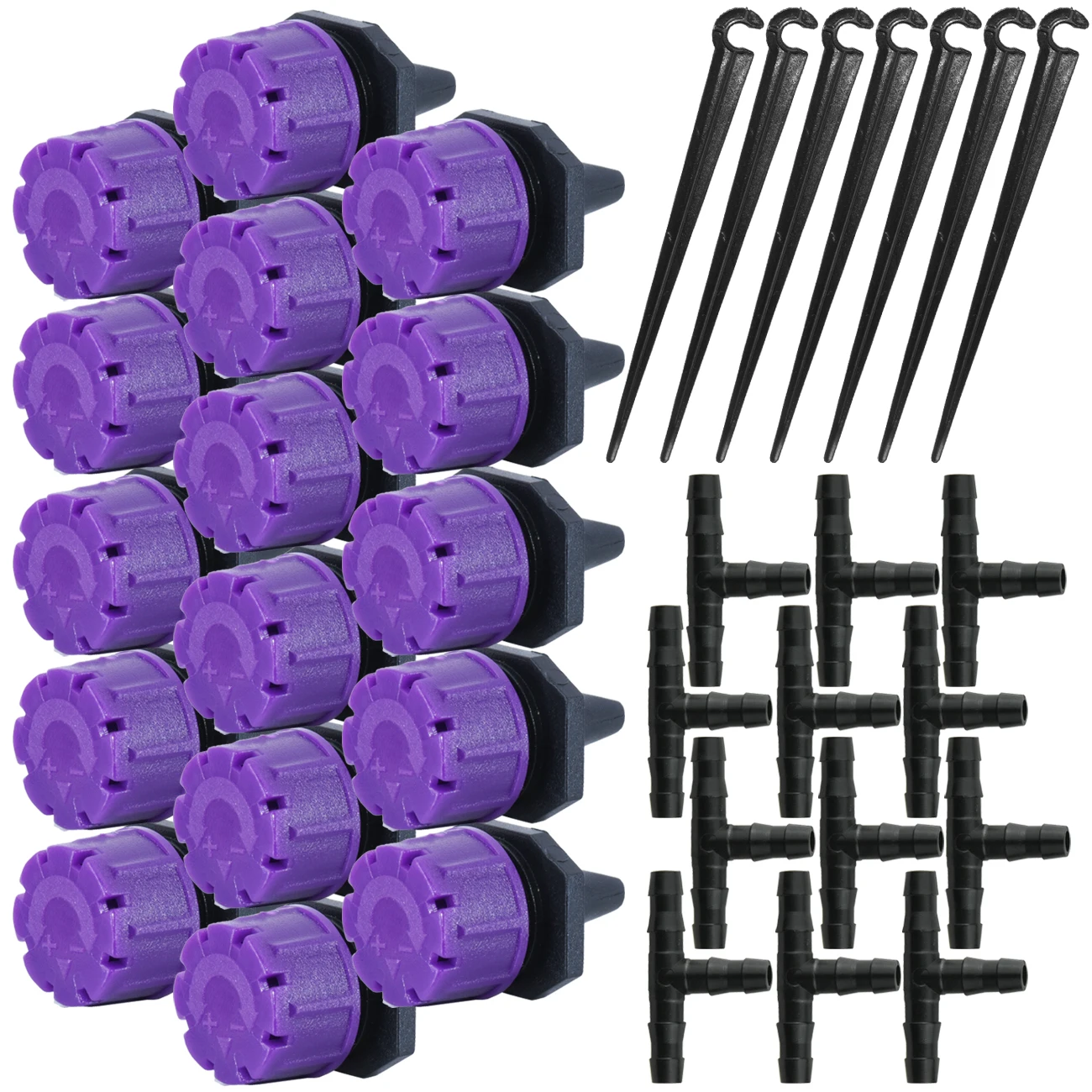 Garten 4/7mm 1/4'' Tropfbewässerungssystem Schlauch Automatische Bewässerung Sprinkler T-Stück Verbinder für Gemüse Blumen Bonsai Pflanzen
