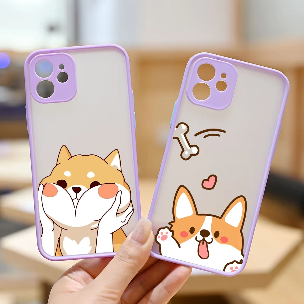 Cute Lovely Corgi Dog Pattern Shockproof Phone Case for APPLE iPhone 11 12  13 14 Pro XS Max XR X 7 8 Plus SE Mini Silicone Cover - AliExpress 202192403