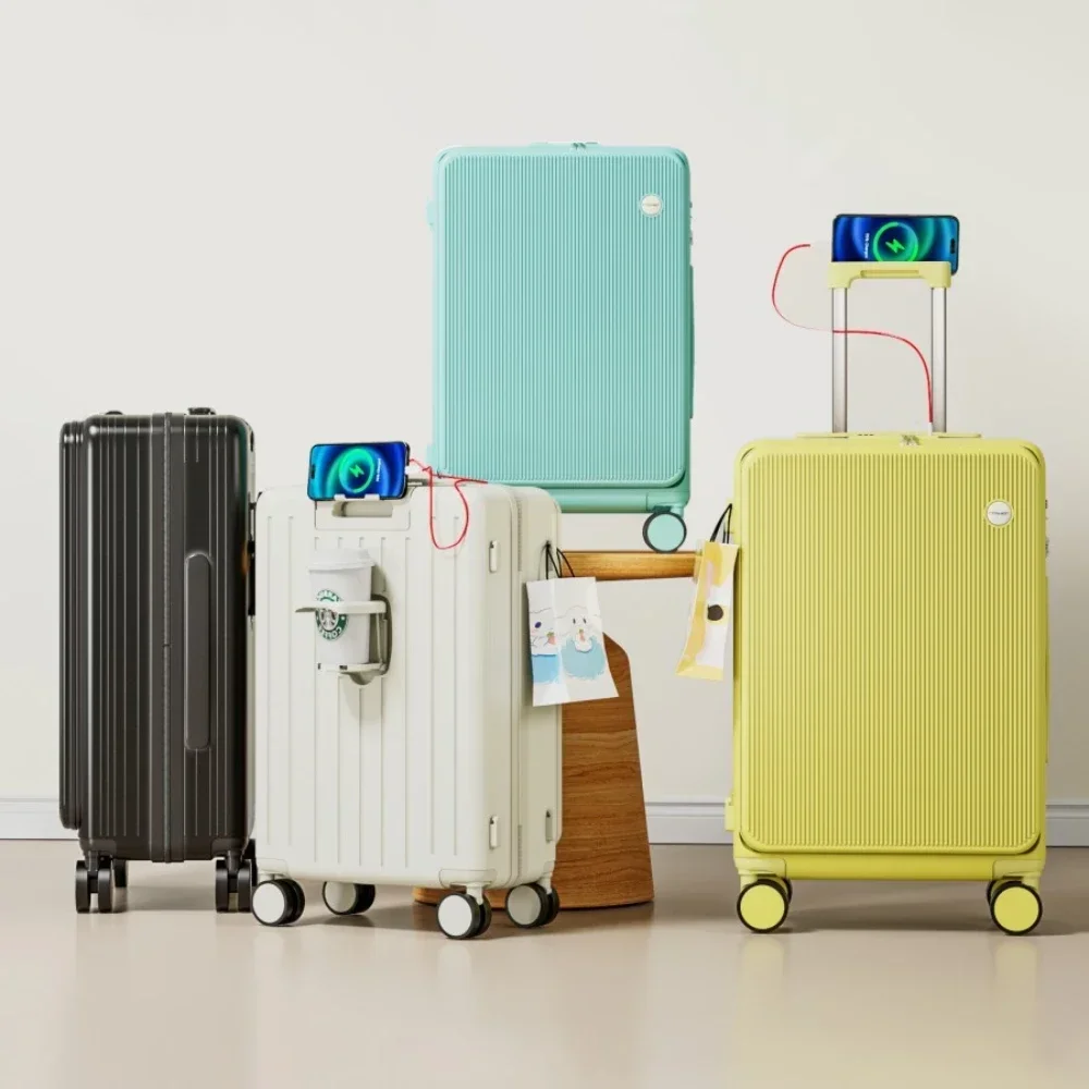 

20 inch PC Luggage Suitcase Multifunctional USB Charging Laptop Trolley Case Boarding Box Universal Wheel Cabin Trunk