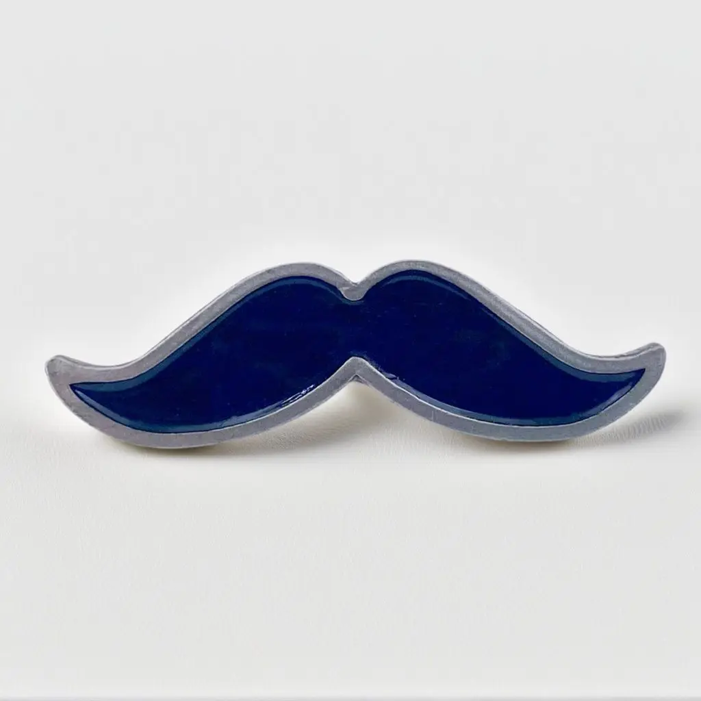 Hipster Mustache Trendy Cute Enamel Lapel Pin