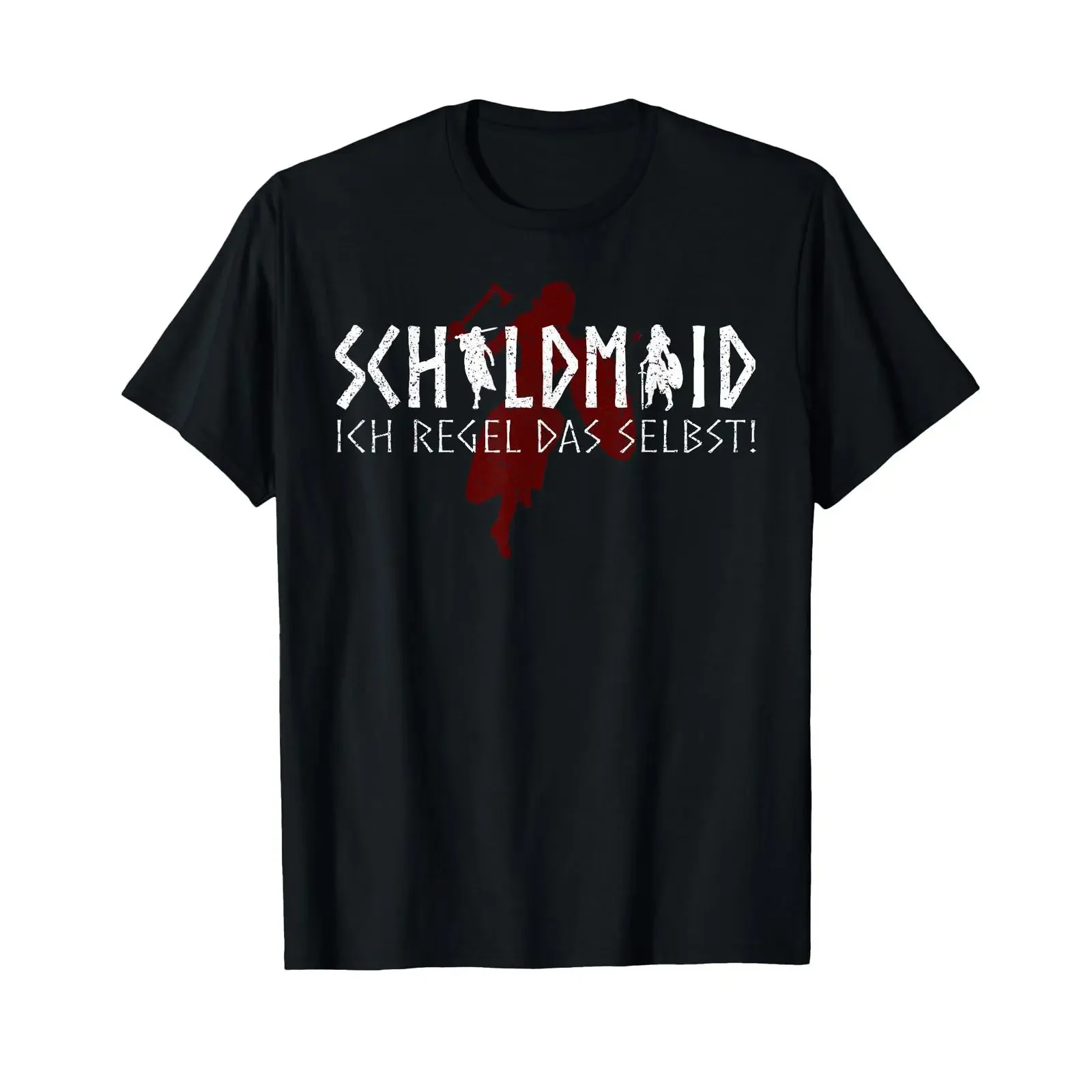 Shieldmaiden I'll handle it myself Viking Women's T Shirt vintage Washed Slightly Unisex Breathable Versatile homme Stretched