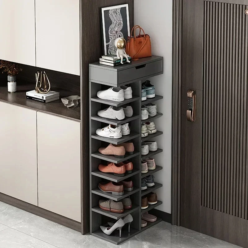 Shoe Shelves Storage Thin Stretcher Plastic Corner Rotating Armable Multilayer Home Furniture