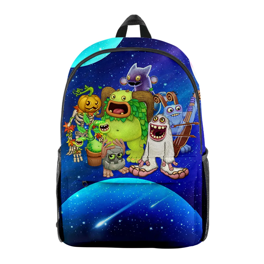 

Harajuku Popular Funny my singing monsters Bookbag Notebook Backpacks 3D Print Oxford Waterproof Boys/Girls Travel Backpacks