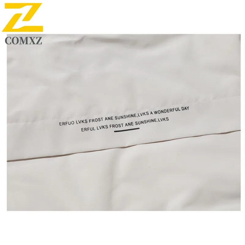 COMXZ رجل سترة منفوخة الكلاسيكية بلون مقنعين في الهواء الطلق يندبروف سترة عادية العمل الباردة حماية الشتاء الملابس 2025