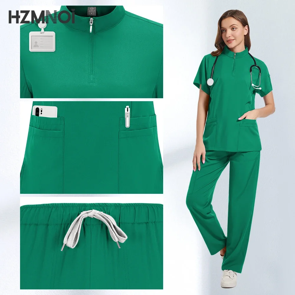 Mode Frauen Scrubs Medizinische Uniformen Ärzte Krankenschwestern Zubehör Chirurgische Sets Pet Shop Zahnklinik Labor Arbeitskleidung Kleidung Anzug