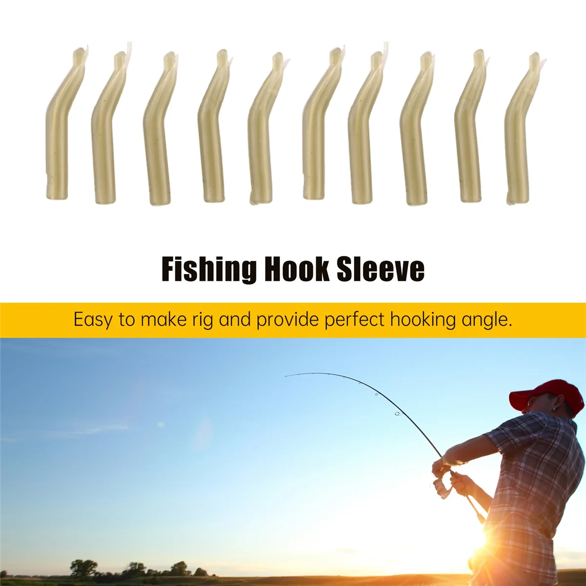 Qualitative! 50Pcs/Lot Carp Fishing Hook Sleeve Hair Rig Line Aligner Soft Anti Tangle Fishing Kickers / Line Aligners Accessori