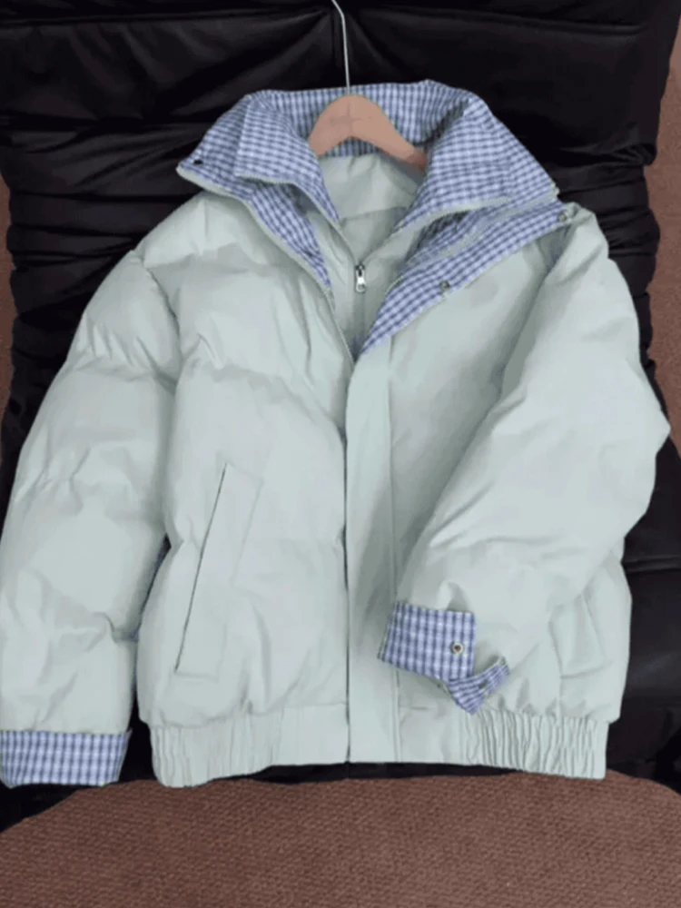 الأمريكية Sle الرجال Thiened الوقوف طوق القطن Jaet الخريف Faion العلامة التجارية المرقعة الدافئة الخبز القطن معطف الشباب الاتجاه #4