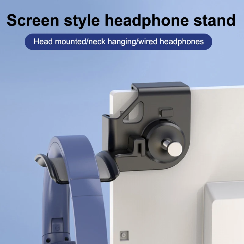 New Headphone Holder PC Monitor Hanger Wall Hook Monitor Earphone Stand Universal Headset Hanging Hook Durable Headphone Bracket - view 3