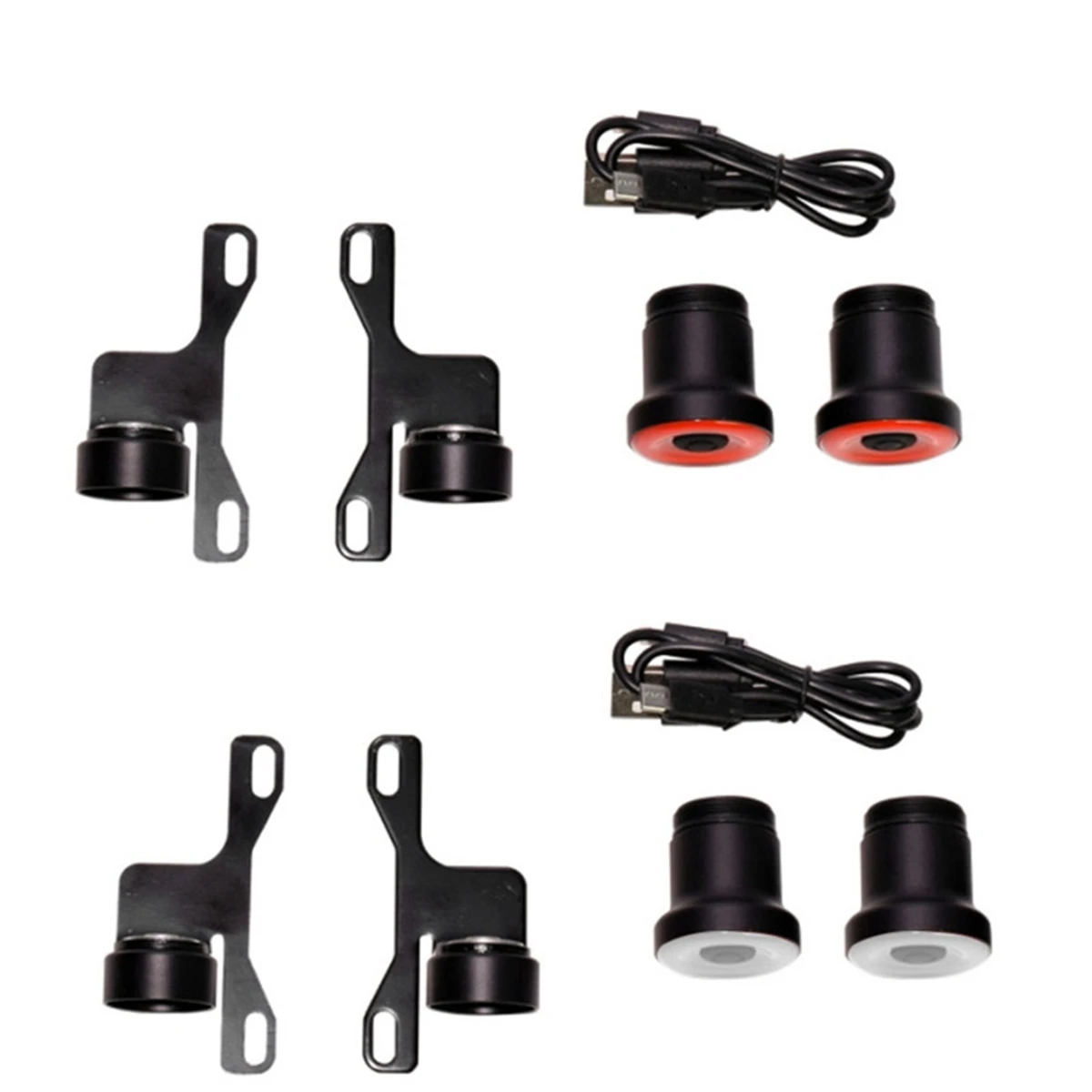 

2Pack Skateboard Rear Light Smart Auto Brake Sensing Cycle COB LED USB Rechargeable Tail Light Scooters Accessories