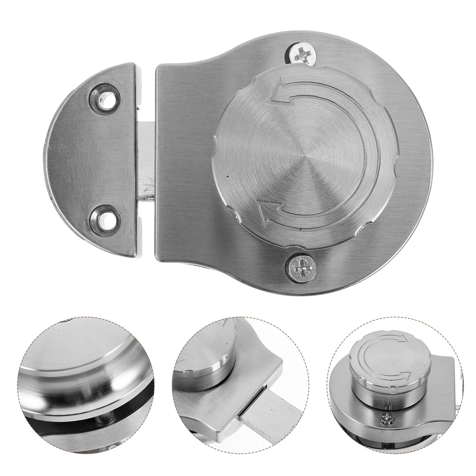 Toilet Indicator Lock Door Handles Bathroom Lever Portable Stainless Steel Sliding