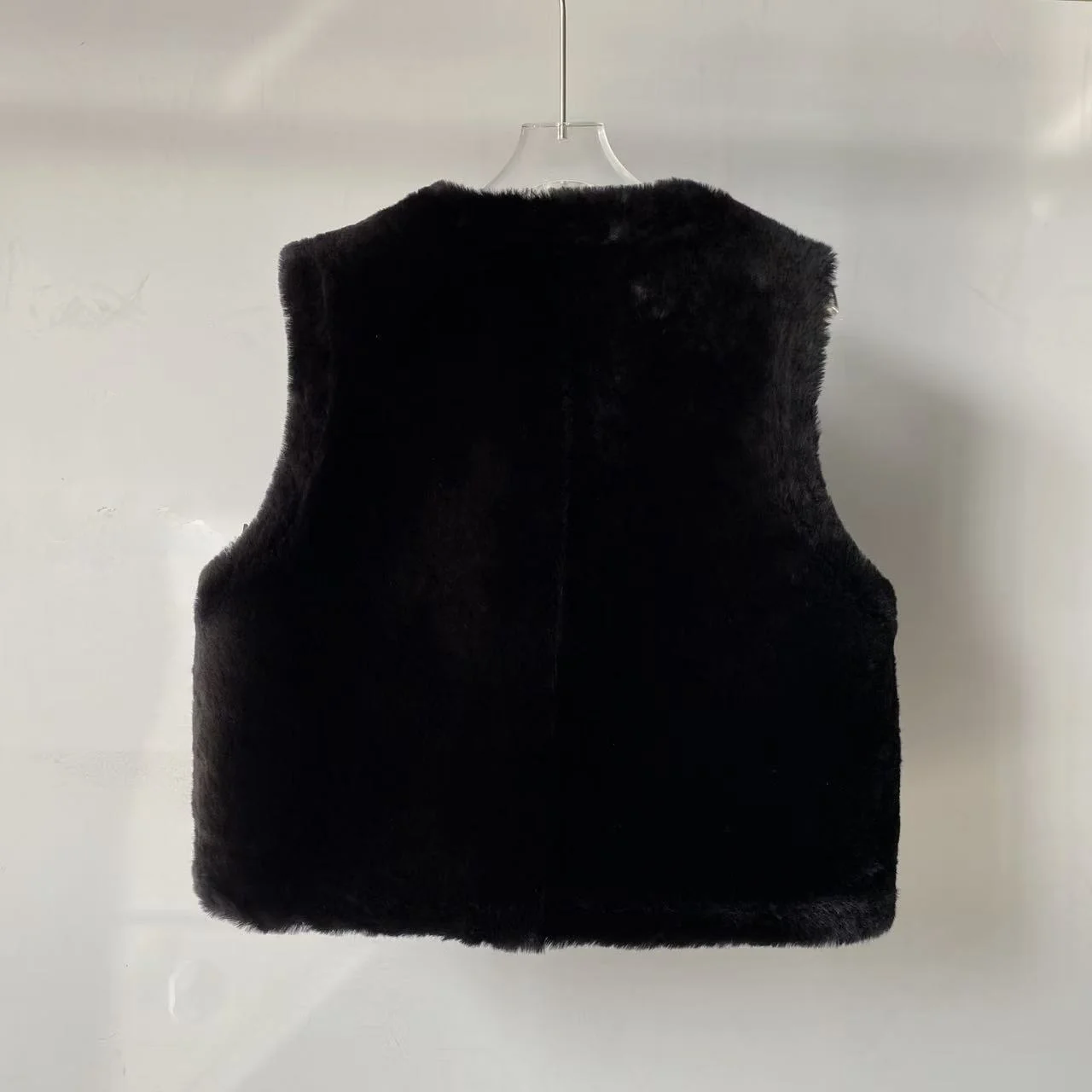 Herfst Winter Nieuwe Sle Dames Leer Ort Jaet Loose Fit Svel Lamsbontjas Casual Sle Ritssluiting Geen Hoed