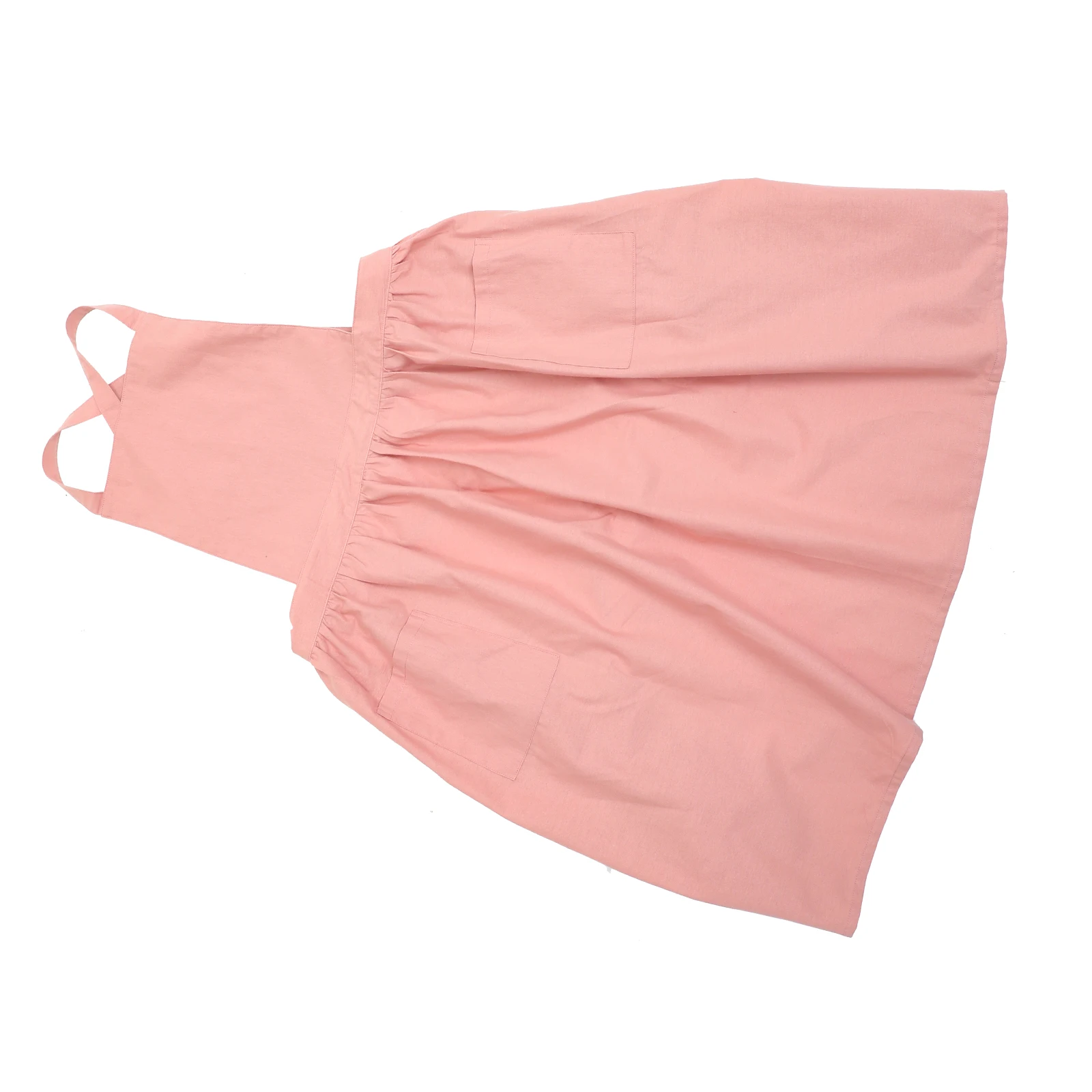 

Waterproof Cotton Linen Apron Pink 32 Kitchen Garden Work Uniform Women Cooking Protector With Pocket Reusable