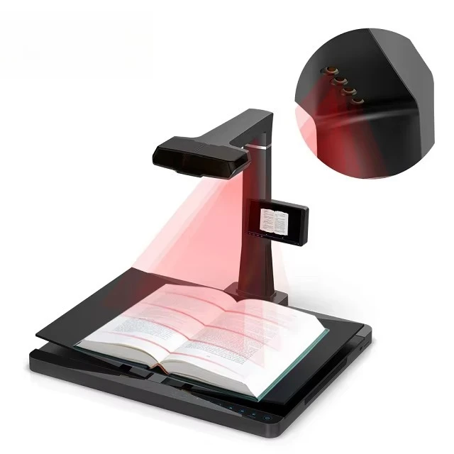 2025 Professional Book Scanner Portable A3 Overhead Scanner With OCR for Library Archive Office Wholesale Supplier