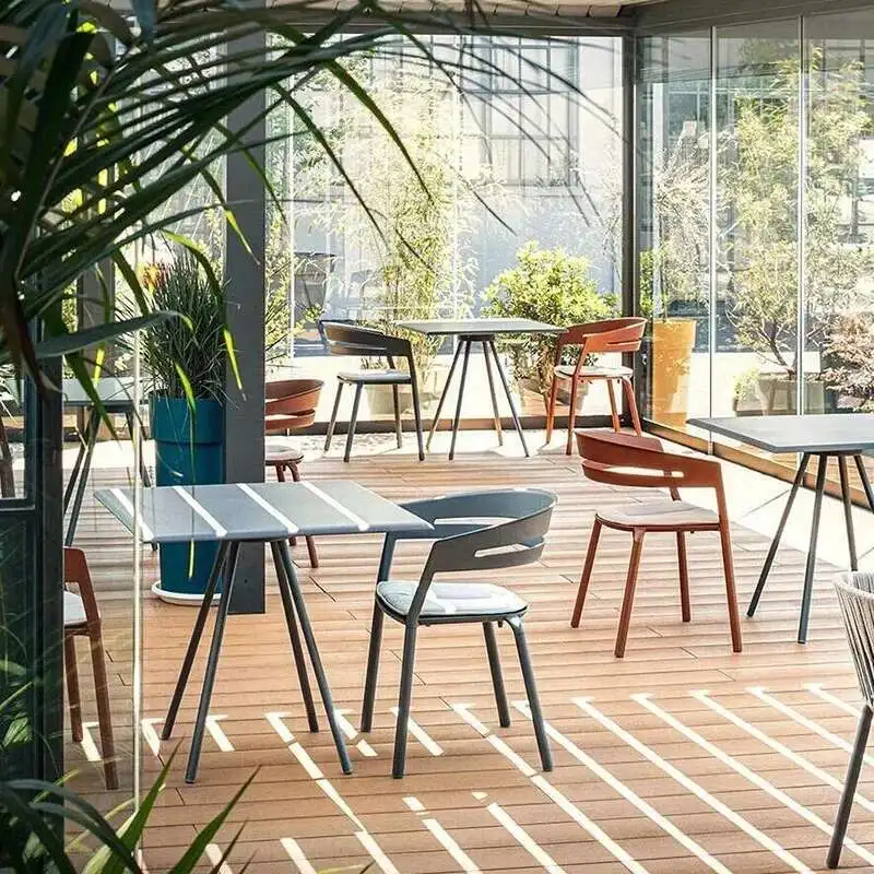 

Designers Garden Outdoor Tables Courtyard Nordic Luxury Minimalist Outdoor Tables Modern Armchair Jardin Mobiliario Furniture