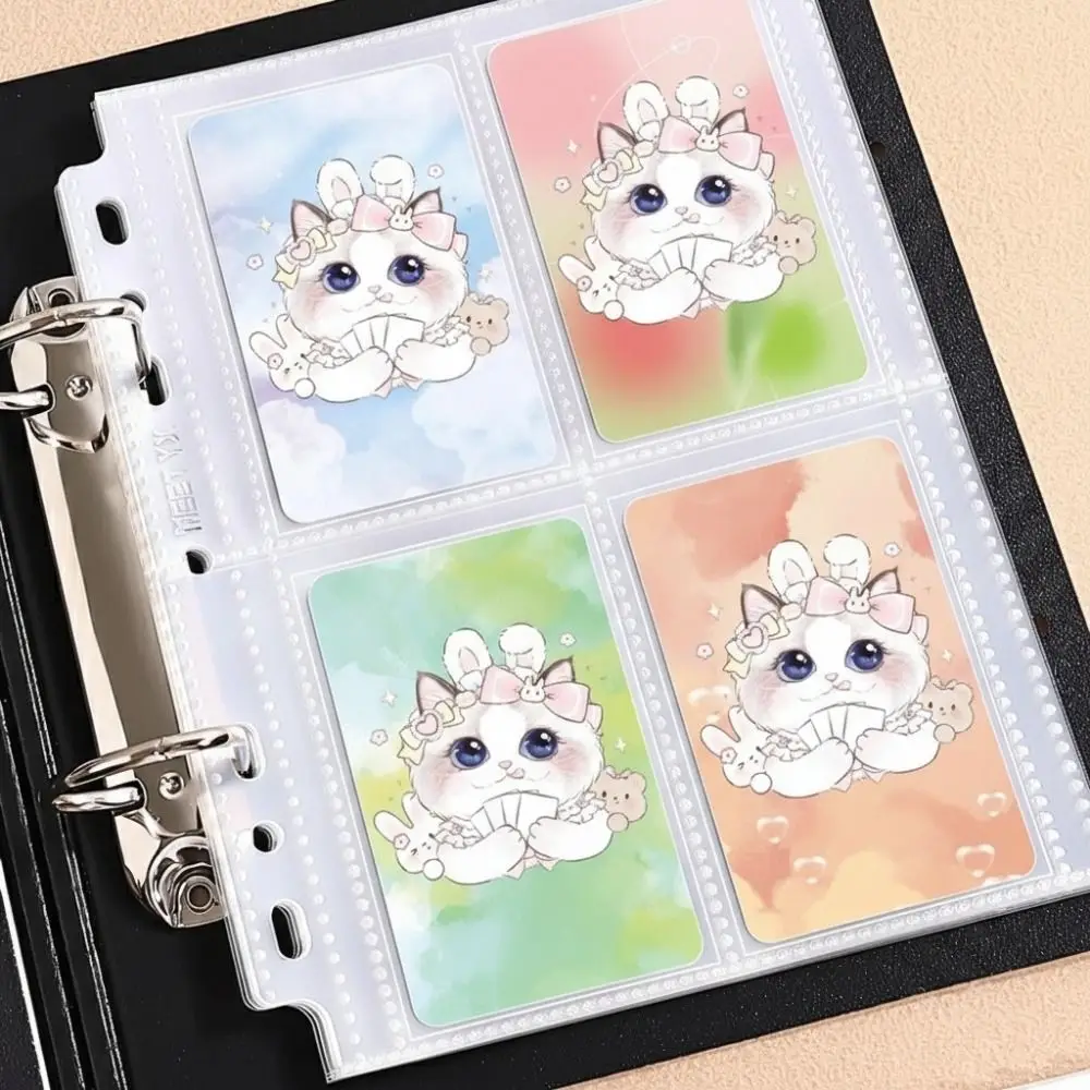 Inner Page Card Binder A5 Photocard Binder Sheets Transparent PP Acid Free Photo Album Refill Pages Photo Album Sleeves