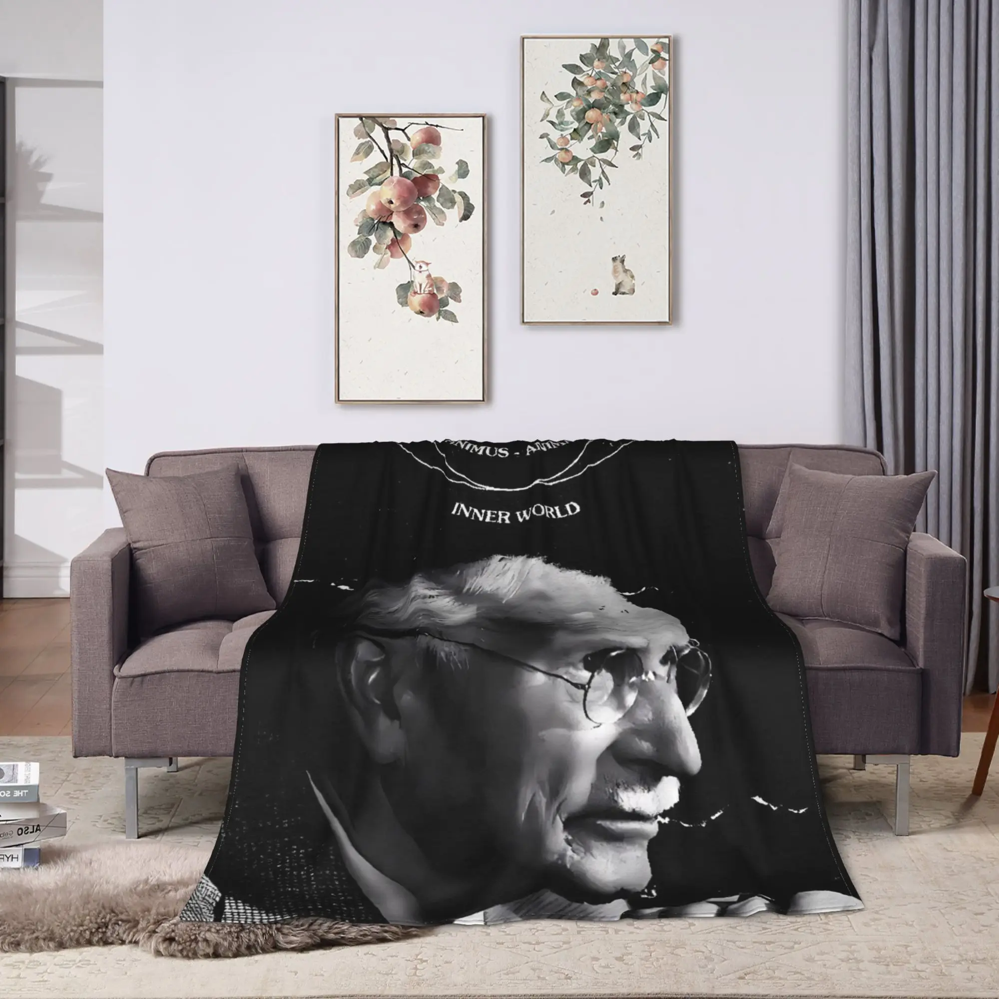 Carl Jung Quote Blanket Quality Super Warm  Throw Blanket Autumn Travel Office Couch Bed Fashion Bedspread
