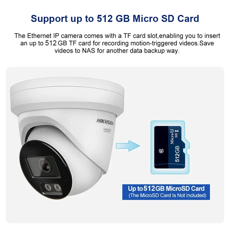 

Original Hikvision 4K 8MP POE DS-2CD2387G2H-LIU Smart Hybrid Light with ColorVu Acusense Built-in Turret IP Camera IP67