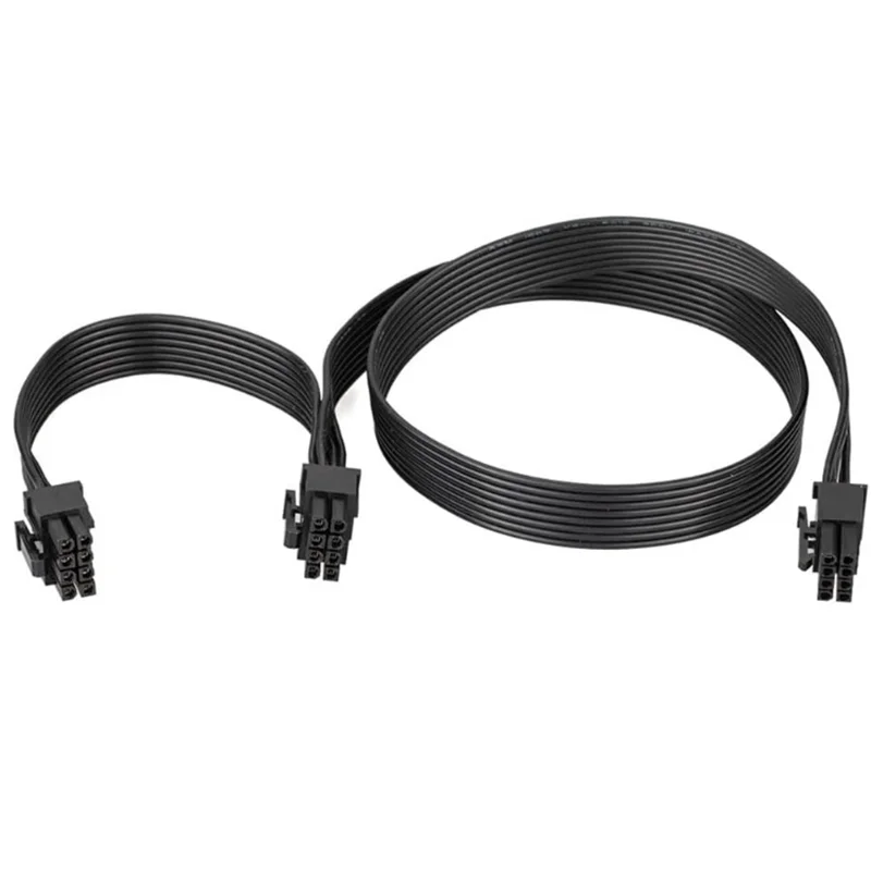 PCIe Cable Campatible with Corsair, 60 cm 8 Pin to Dual 6+2 Pin, Male to Male GPU Power Cable, Compatible with ARESGAME Modular