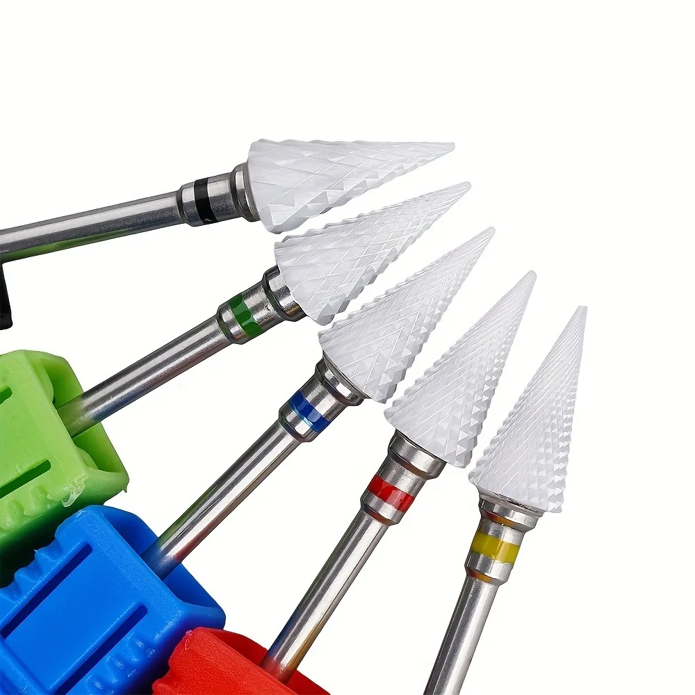 1 قطعة أو 5 قطع مثقاب فني للأظافر من السيراميك، 3/32 بوصة، لإزالة الأكريليك والجل، والتلميع، وأدوات مانيكير وباديكير لصالونات التجميل المنزلية #6