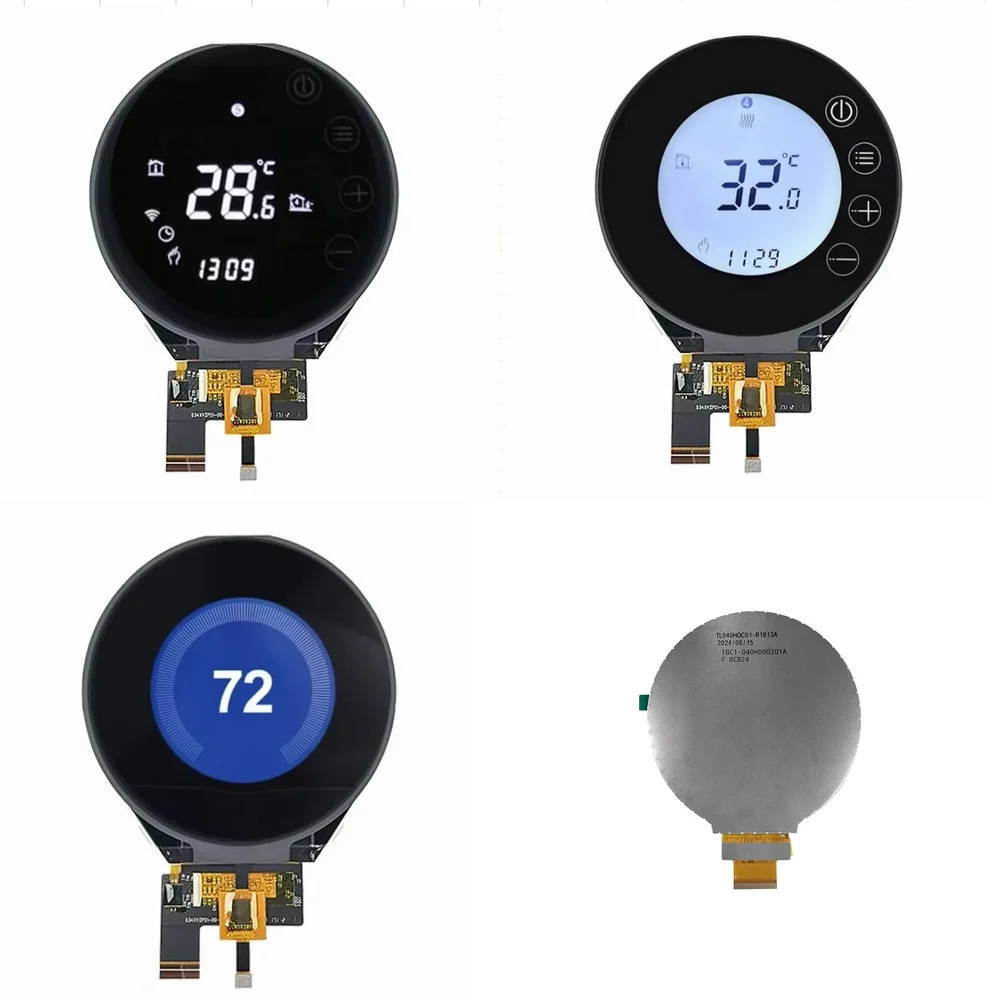 . Inch TFT LCD Display 720x720 Resolution Round Panel for Smart Thermostat and Automotive Dashboard with SPI and RGB
