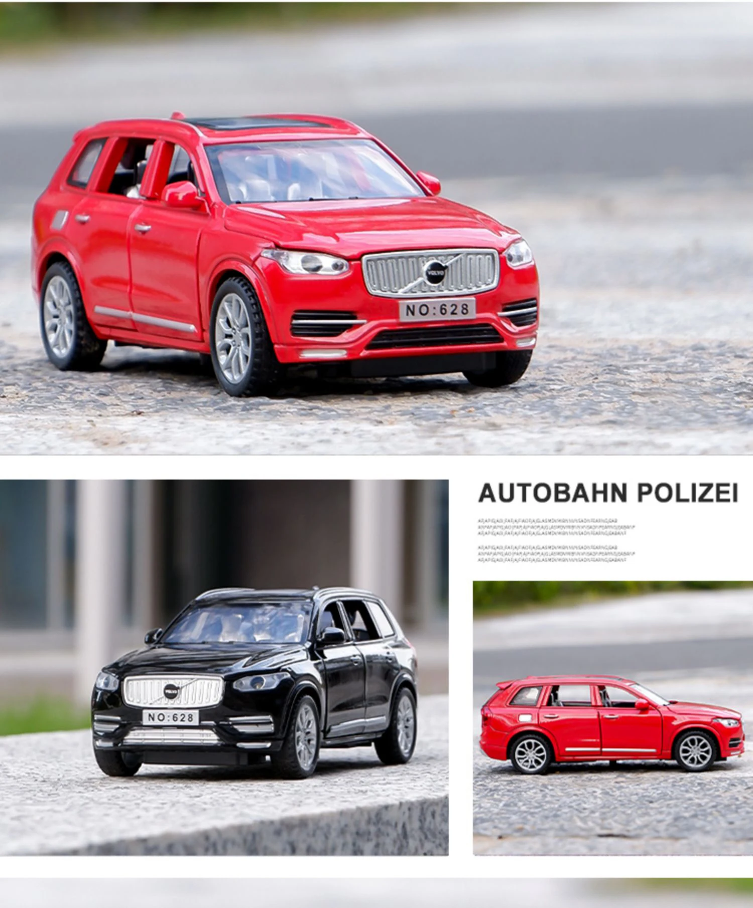 1:32 XC60 XC90 SUV Off-road Diecast Alloy Car Model Toy Cars Sound Light Pull Back Car Vehicle Children Toy Collection