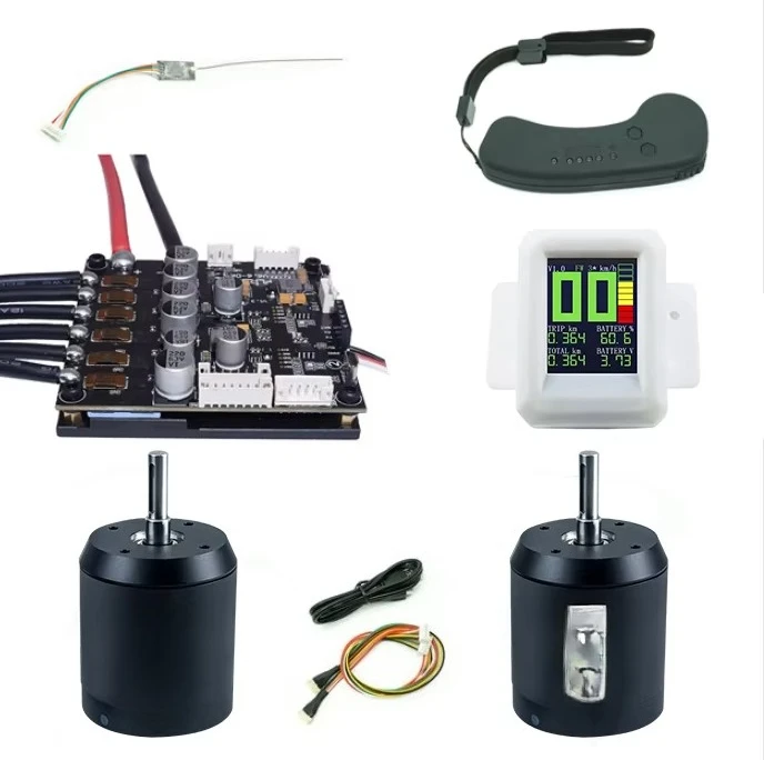 

Flipsky DIY Electric Skateboard Kit Dual ESC Based on VESC 6 Plus + Flipsky Remote VX1 + Batten Harden 6374 Motor + TFT Screen