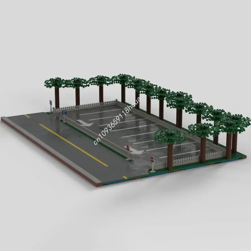 

1280pcs MOC Parking lot City Model Building blocks Assemble creative Brick craft toys Modular Kids Architecture Christmas gifts