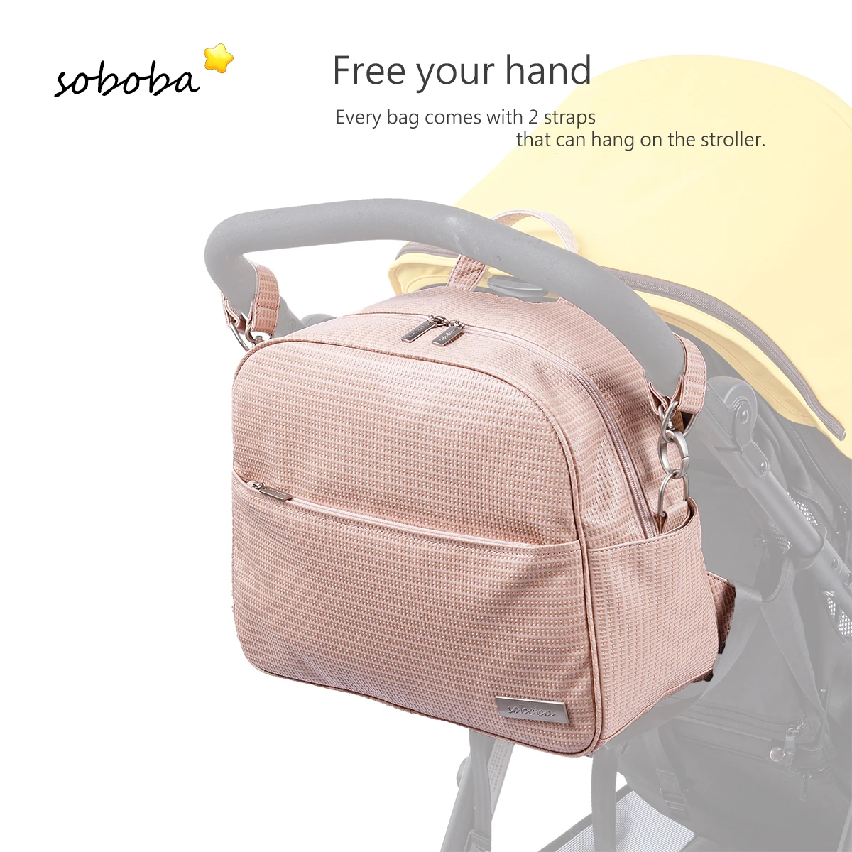 حقائب ظهر أنيقة لحفاضات الأم من سوبوبا، سعة كبيرة، حقيبة حفاضات من القماش البيئي المقاوم للماء لحقيبة الحفاضات العصرية للأم