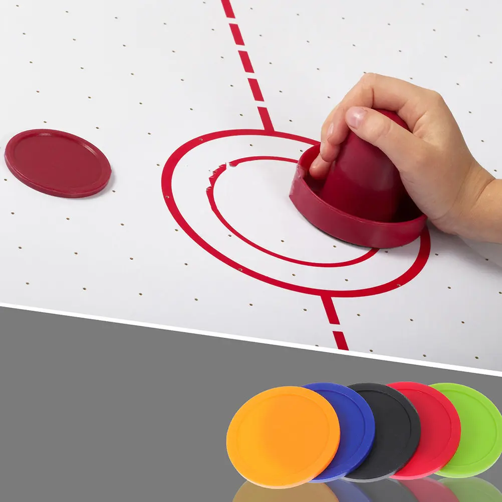 4Pcs Air Hockey Pucks Mini Replacement Round Plastic Pucks Bright Color Table Hockey Game Supplies Game Table Accessories