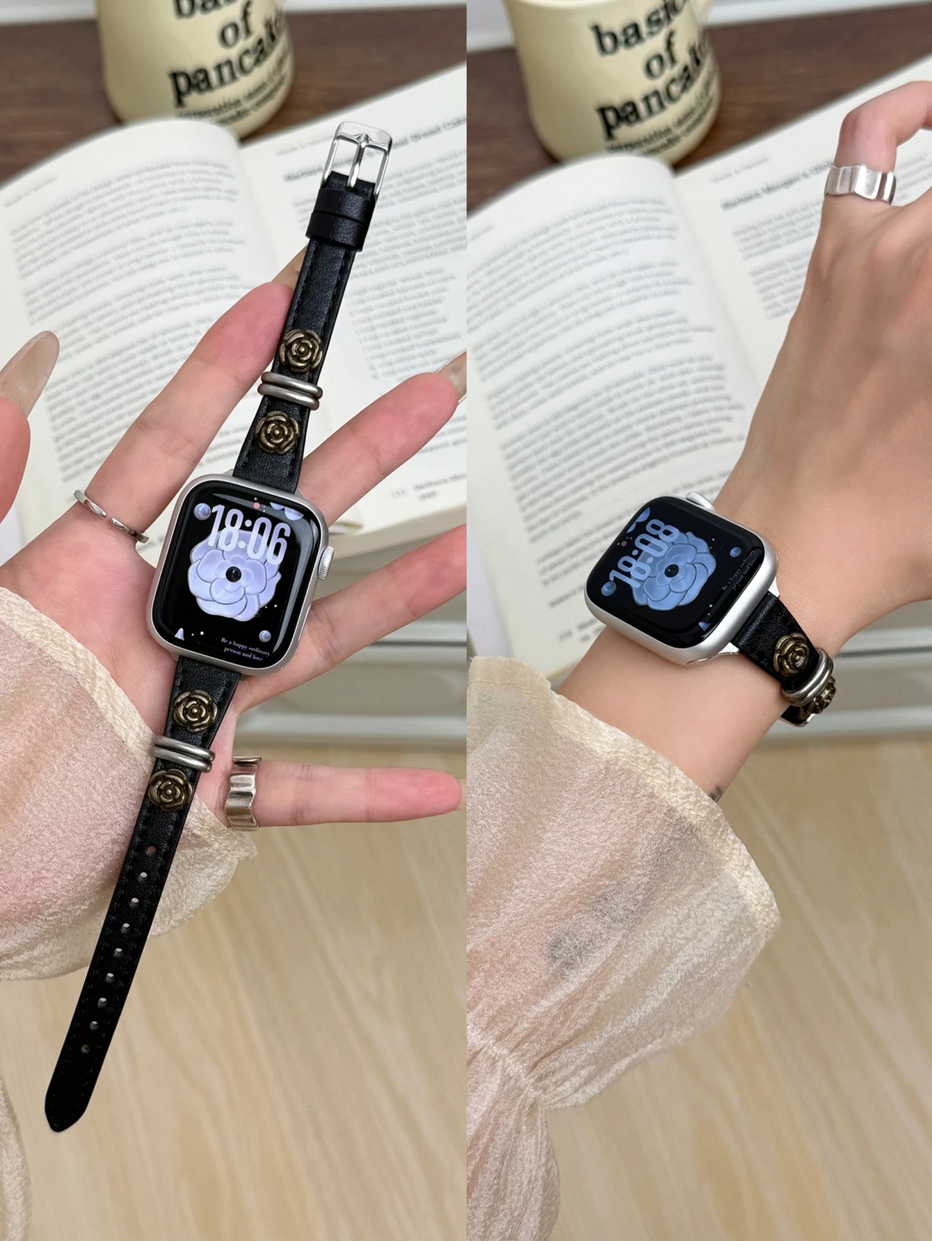 ممتاز كاميليا حلقة جلدية ل سوار ساعة يد آبل النساء 11/10/9/8/7/6/5/4/3/2/ 38 مللي متر 40 مللي متر 41 مللي متر 42 مللي متر 44 مللي متر 45 مللي متر 46 مللي متر 49 مللي متر حزام