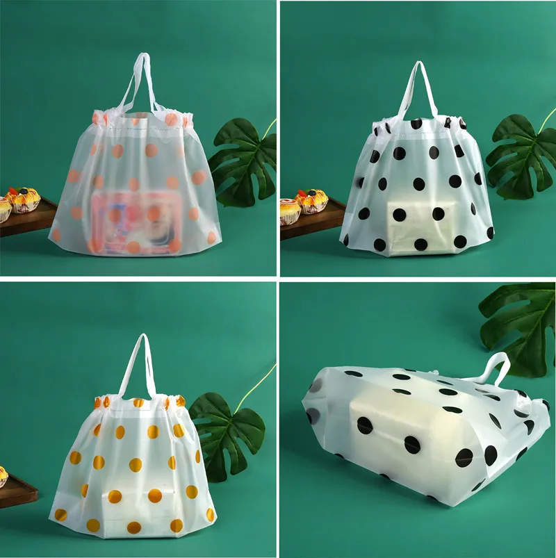 50pcs Plastic Tote Bags Clothing Shoes Bundle Mouth Shopping Bag Portable Gift Packaging Jewelry Candy Christmas Party Supplies